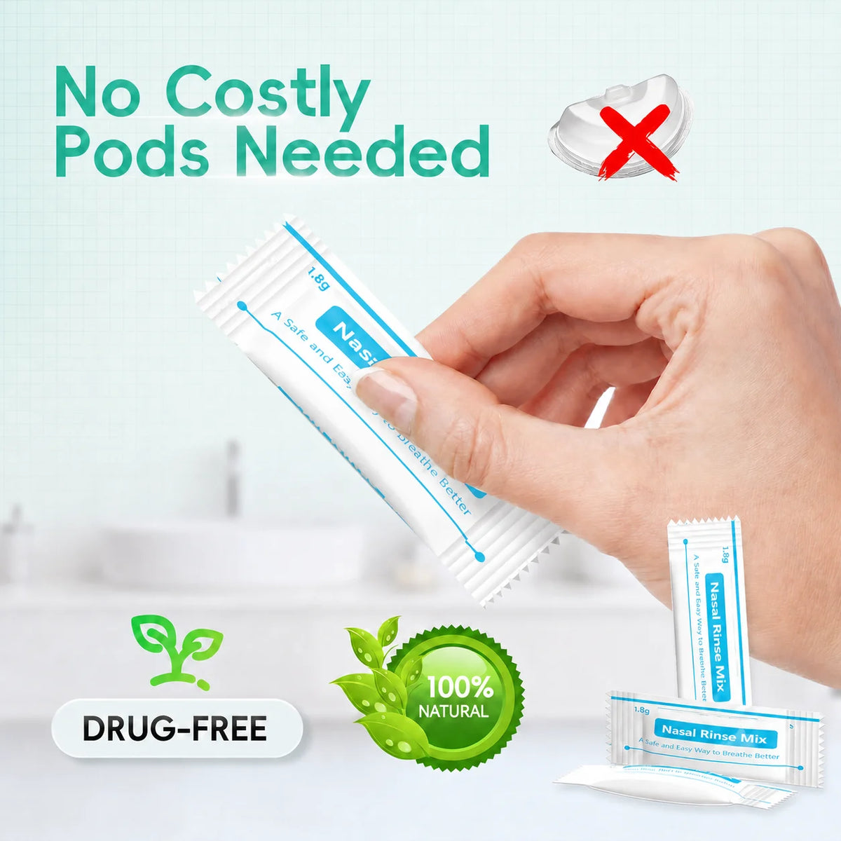 Sinus Relief Electric Nasal Irrigator With Separate Tanks