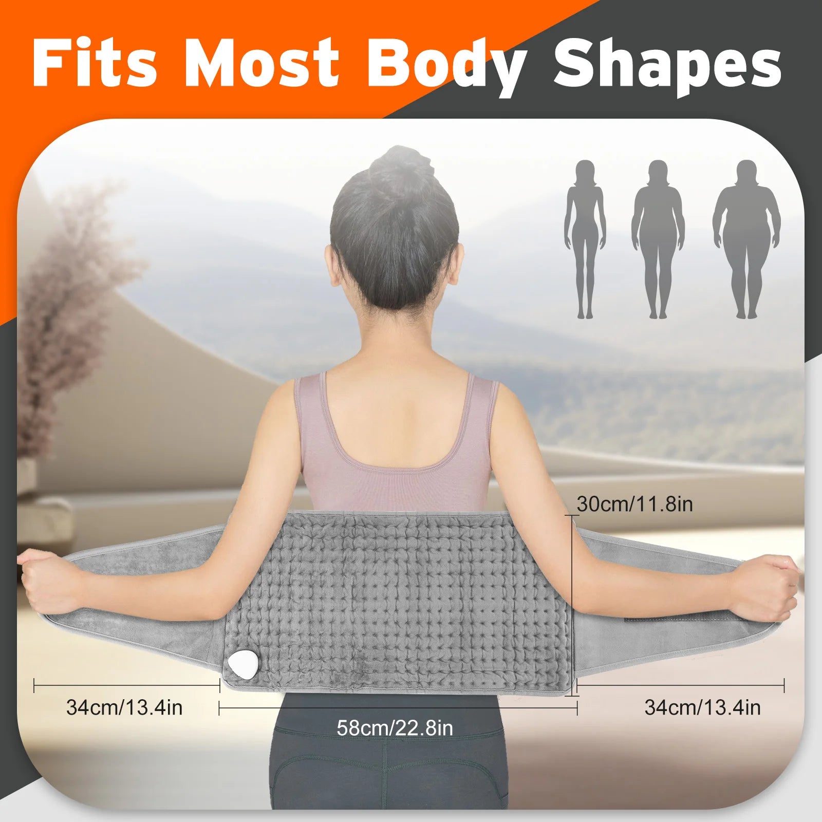 Winter Heating Back Support Belt Adjustable Temperature Waist Brace - 12
