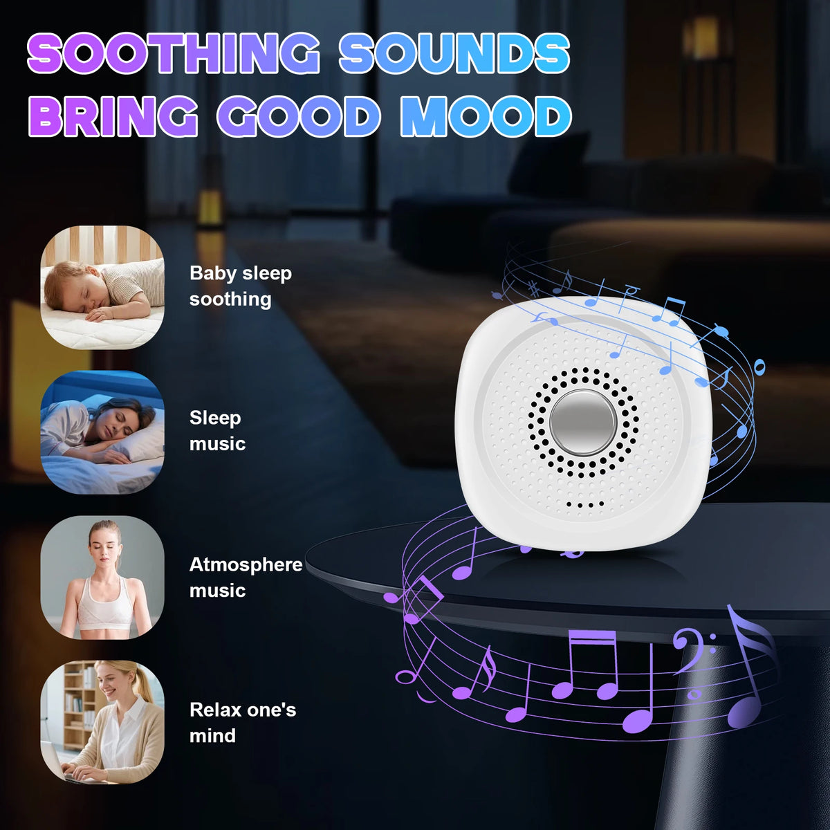 Bedtime Sleep Aid White Noise Machine for Restful Nights