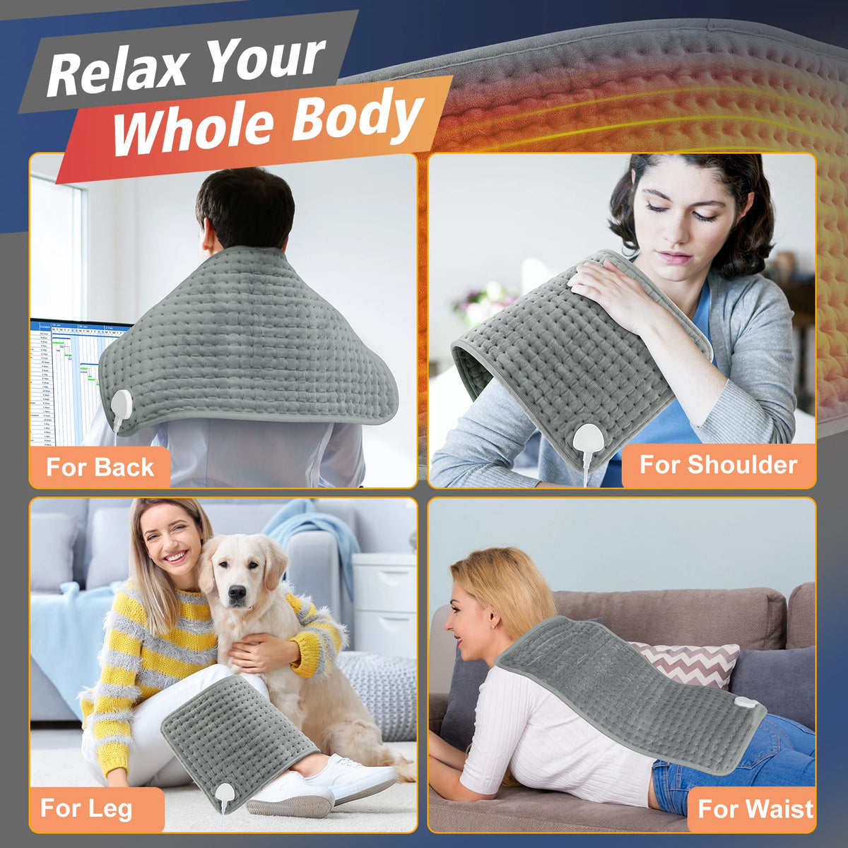 Bed Electric Heating Blanket Heated Mat for Cold Winter Warmth