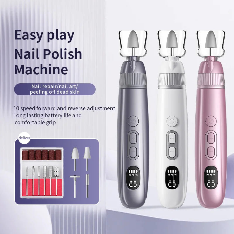 Home Manicure Electric Nail File Set for Easy Trimming and Polishing - 1