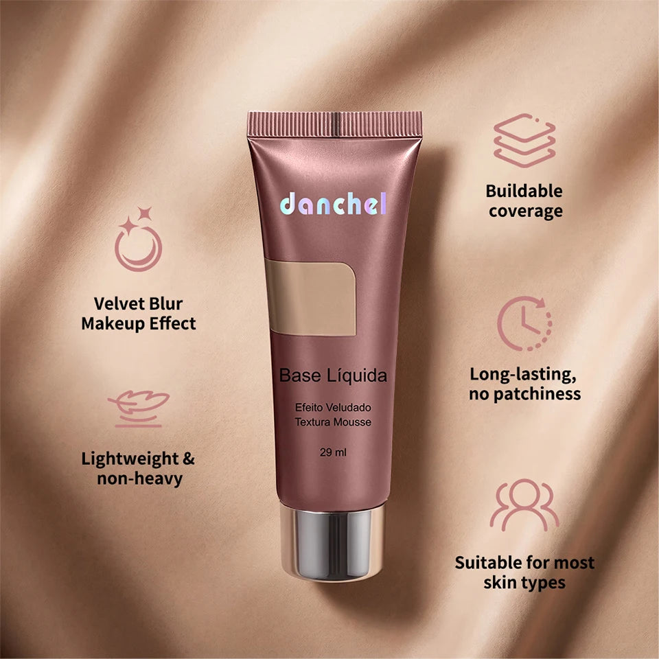 Daily Makeup Routine Liquid Foundation Long Lasting Velvet Matte Finish - 8