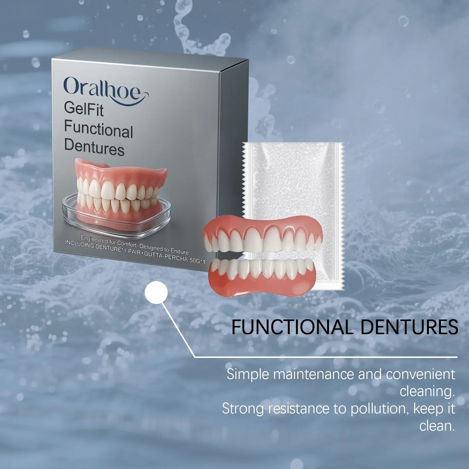 Bright Smile Temporary Denture Kit For Missing Teeth And Gaps - 18