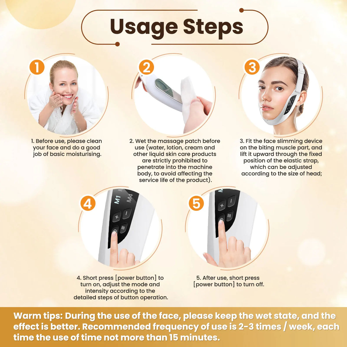 At Home Facial V-Line Lift Device and Micro Current Skin Care Massager