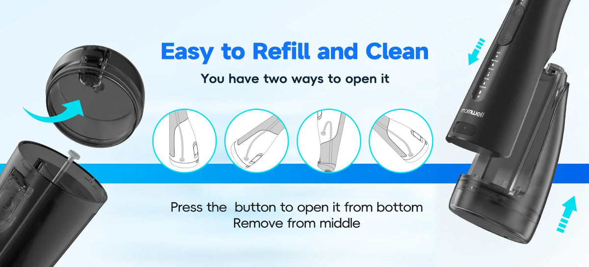 Bathroom Oral Irrigator Portable Water Flosser with Five Jet Nozzles