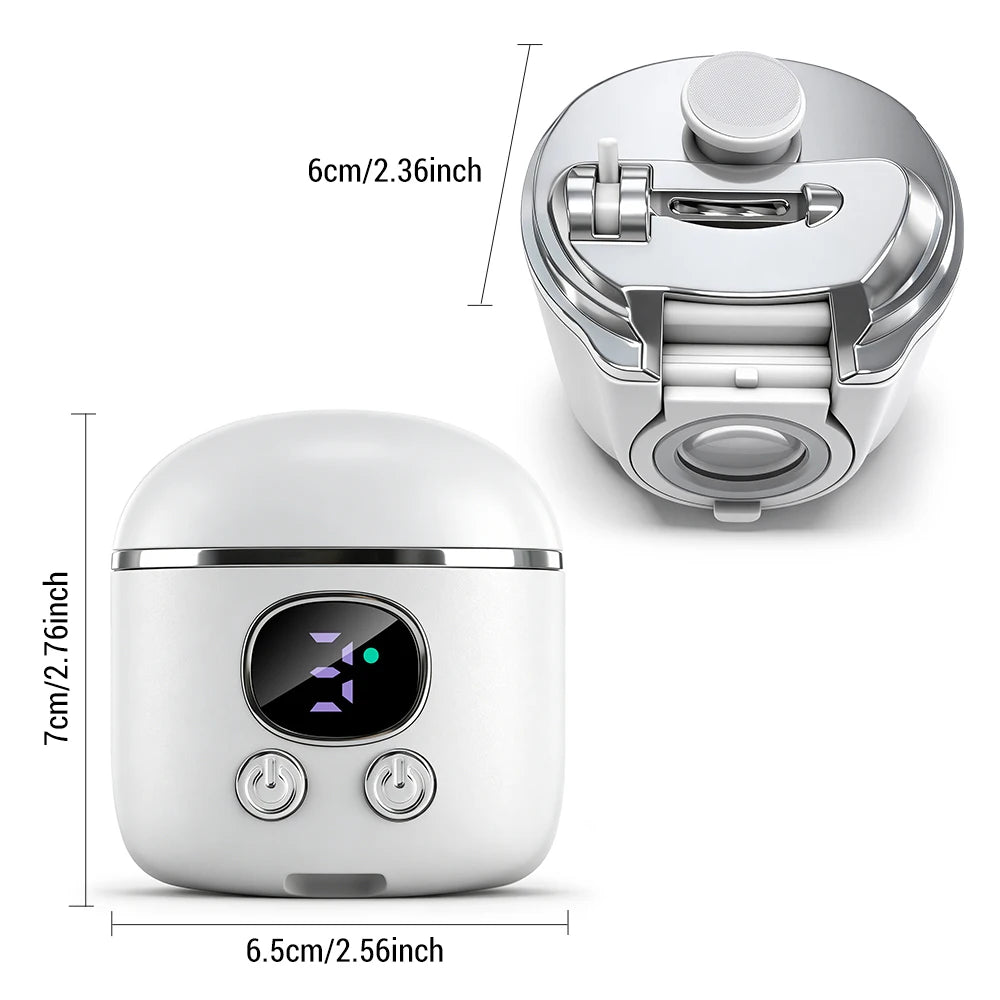 Home nail care electric nail clipper with LED light and magnifying glass - 11