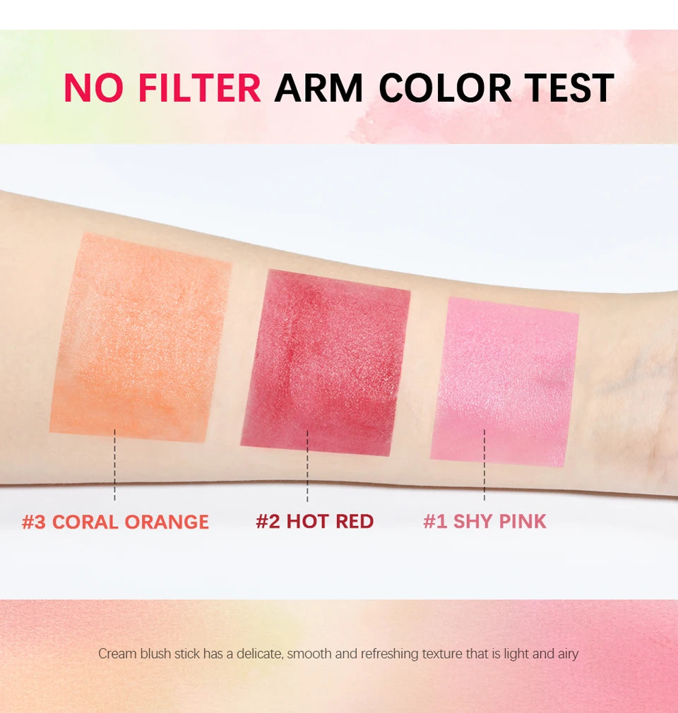 Daily Makeup Routine Eraser Blush Stick for Natural Finish Glow - 19