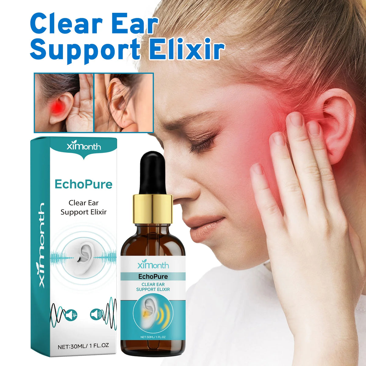 For Tinnitus Relief Ear Care Liquid To Dissolve Hard Impacted Ear Wax