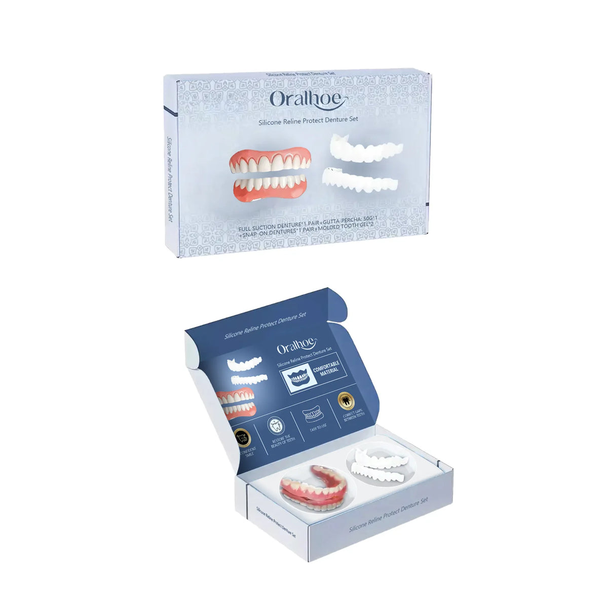 Daily Smile Adjustable Silicone False Teeth Kit for Natural Comfort