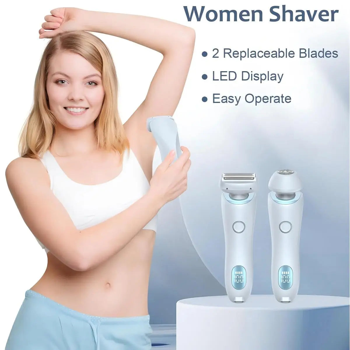 Bathroom Electric Shaver for Women Painless Lady Razor Smooth Shaving