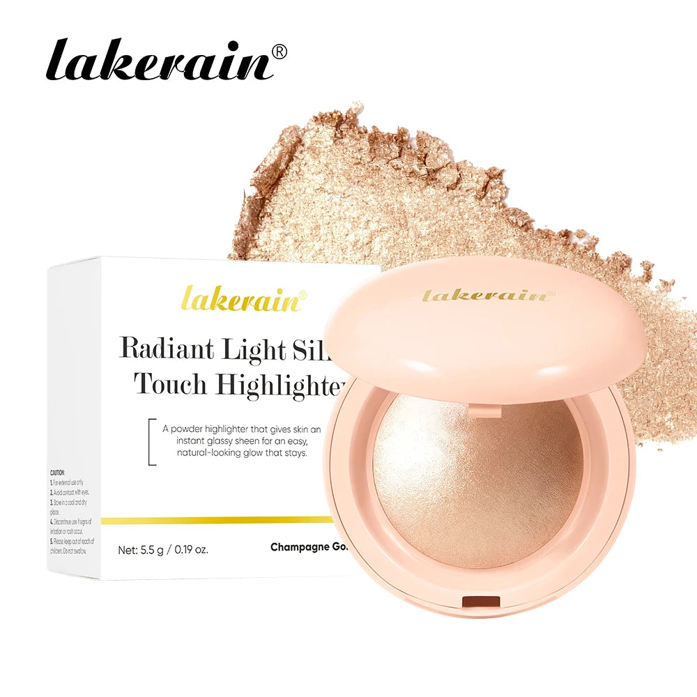 Daily makeup face highlighter powder for a natural radiant glow