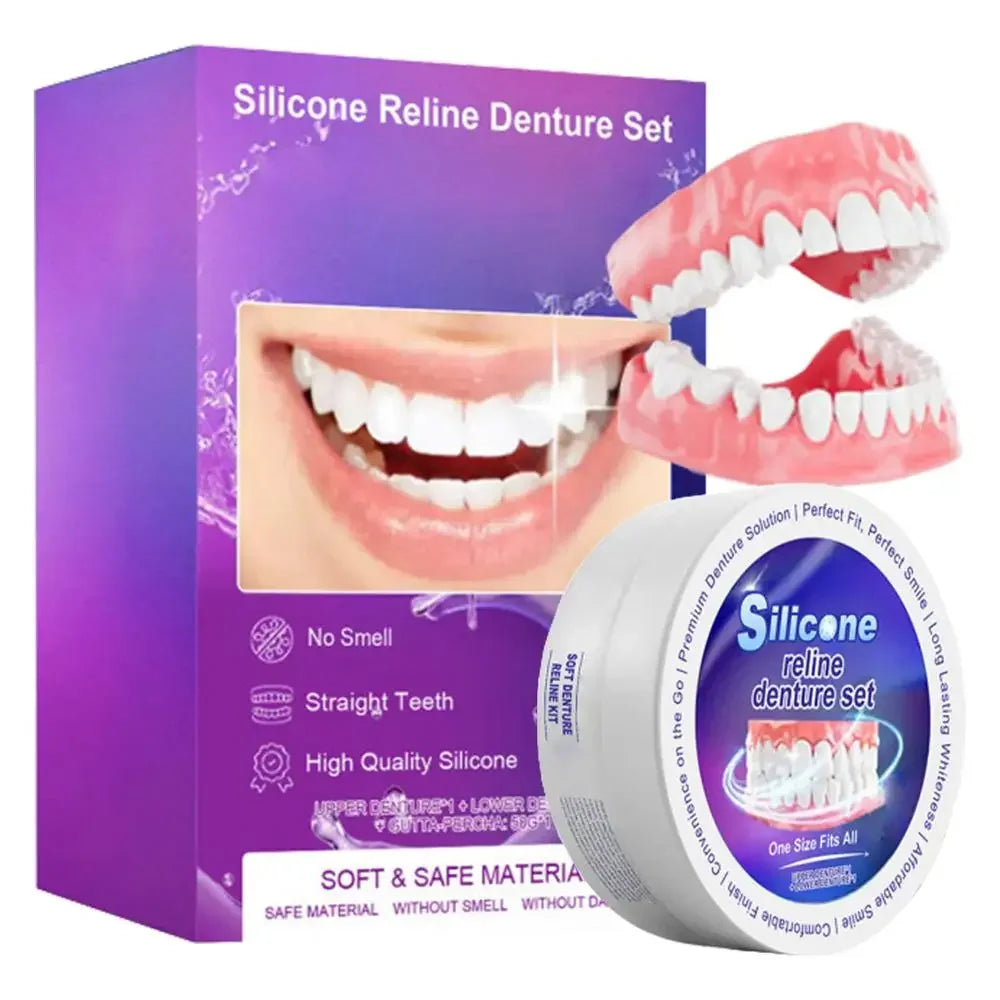 Daily Use Denture Reliner Kit for Comfort and Temporary Teeth Fit