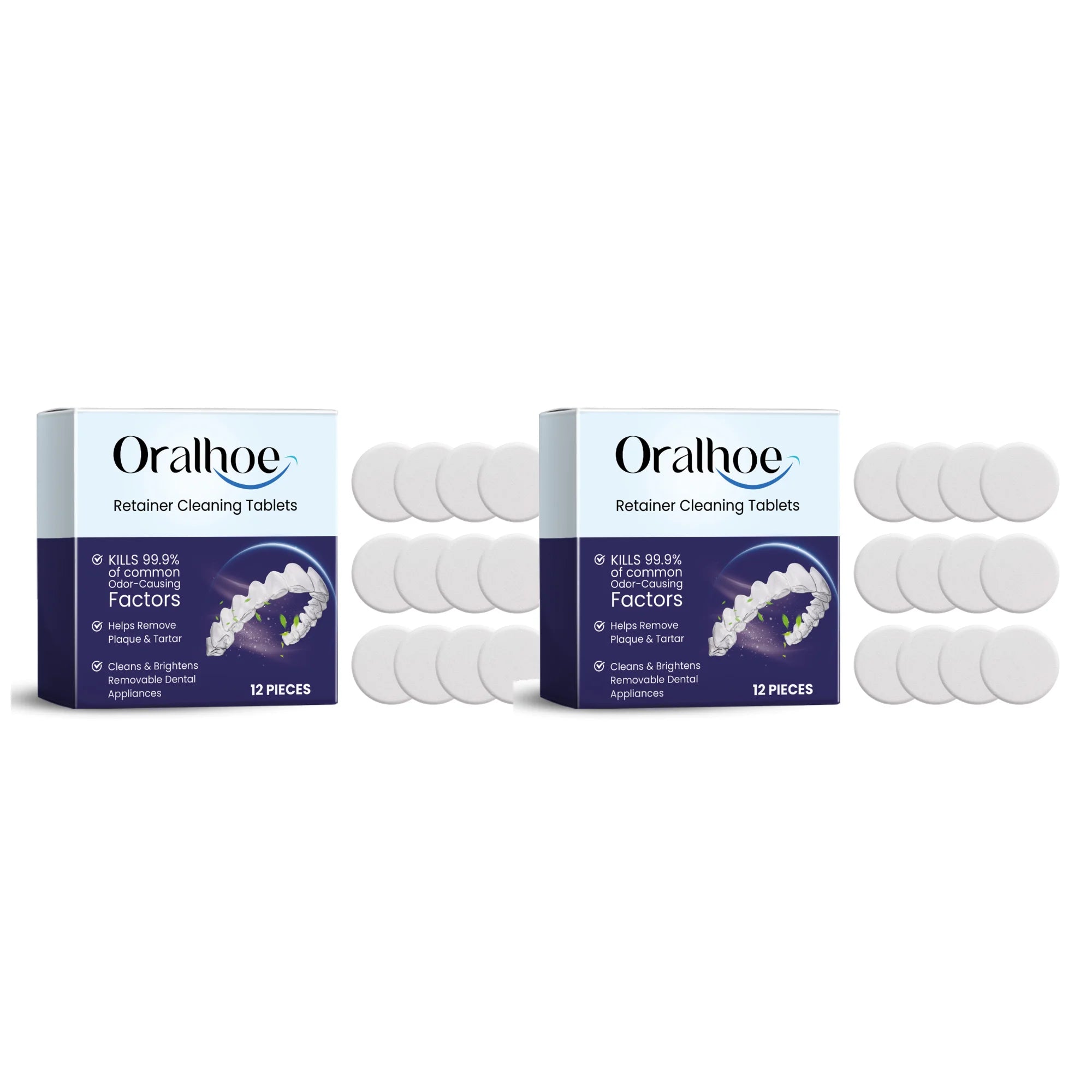 Daily Dental Care Denture Cleaning Tablets for Fresh Breath and Plaque Removal - 16