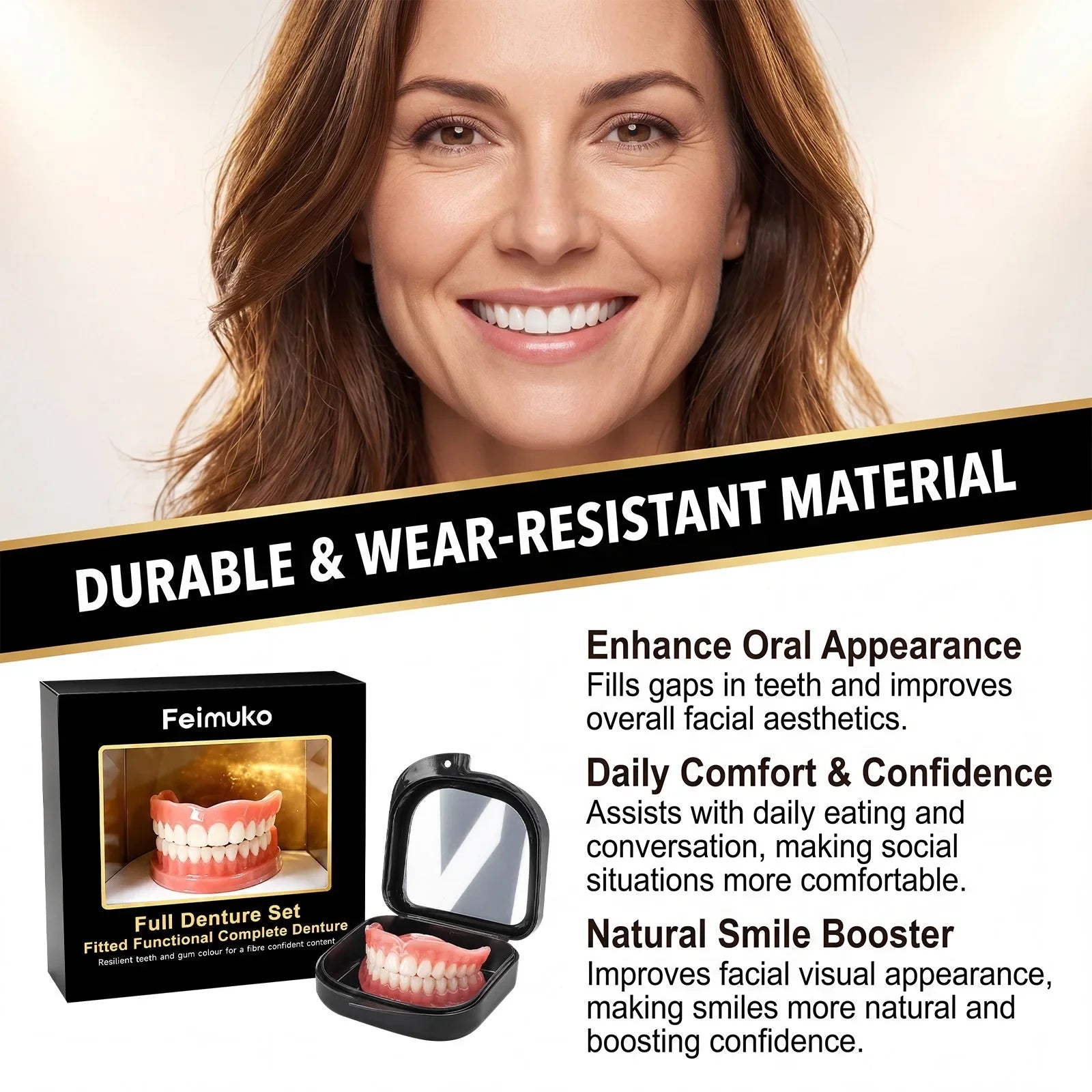 Daily Oral Care Silicone Dentures For Natural Smile And Comfort - 2