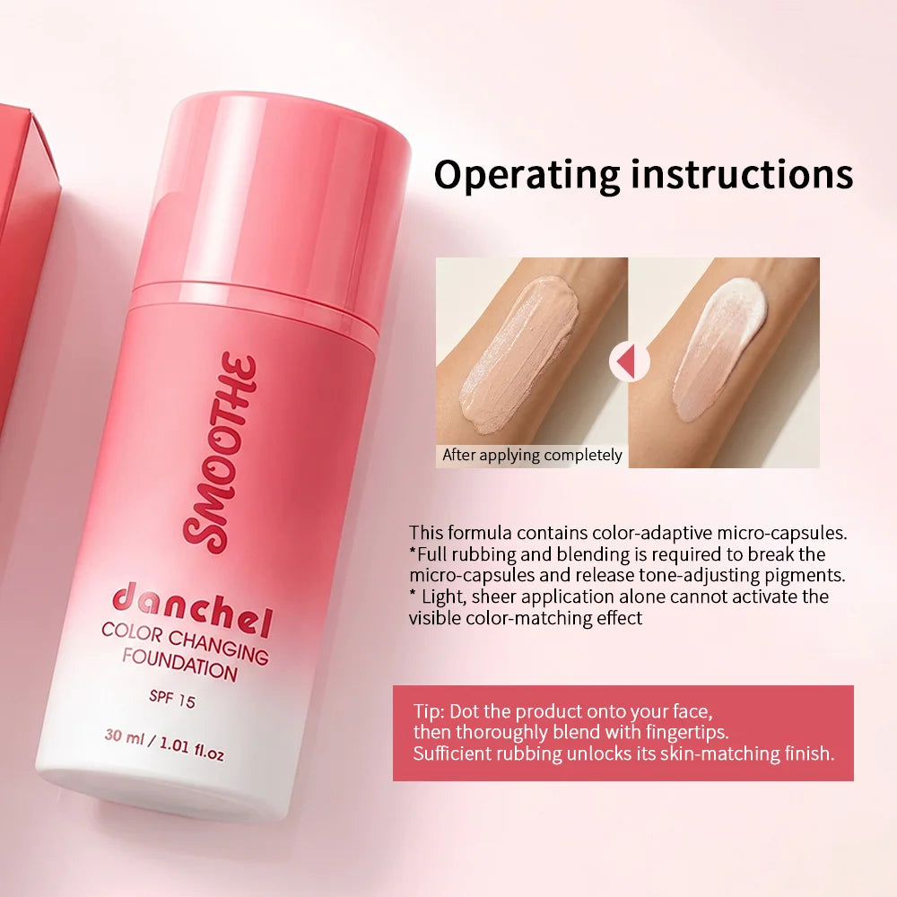 Daily Makeup Routine Color Changing Foundation for Flawless Seamless Look