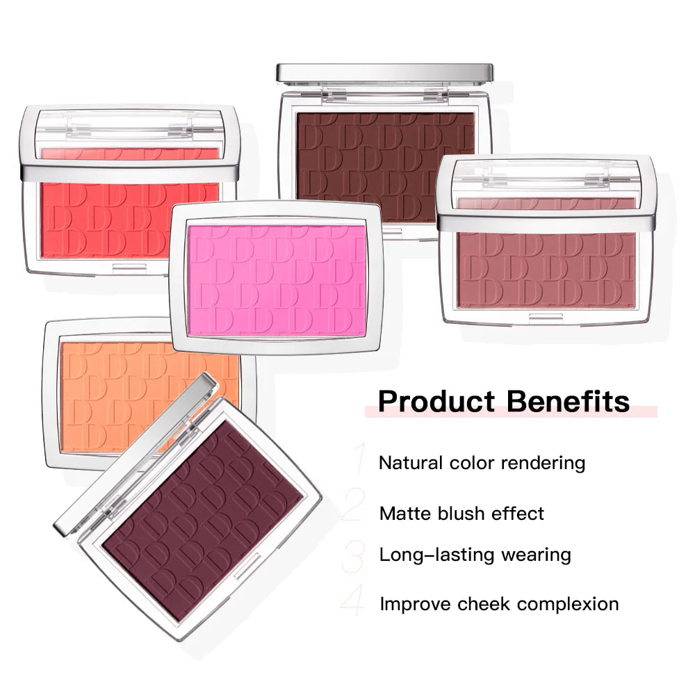 Daily Makeup Embossed Blush Palette with Natural Color Rendering and Glow