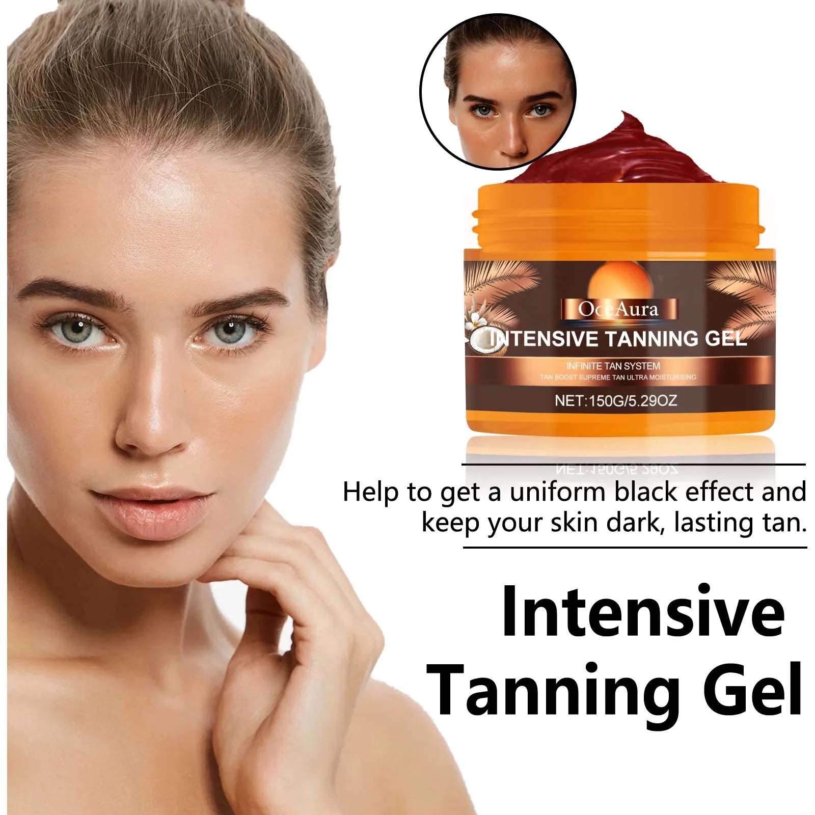 Beach Day Tanning Gel for Fast Dark Skin Melanin Booster and Hydration - 3