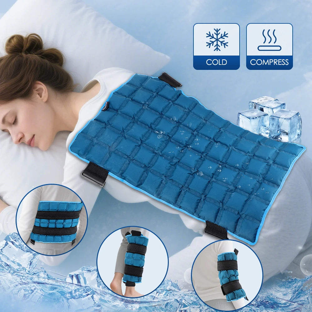 At Home Muscle Relief Reusable Hot and Cold Therapy Ice Pack Wrap - 7