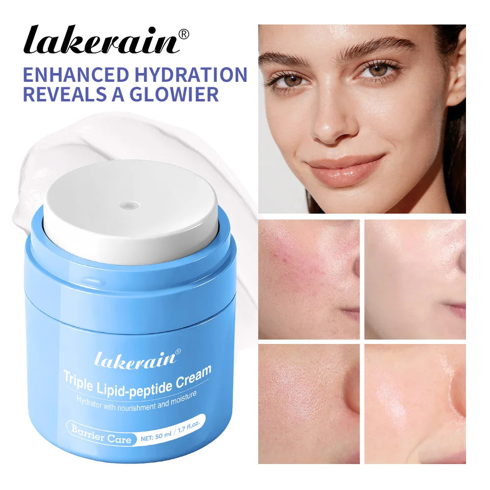 Dry Skin Facial Care Triple Lipid Peptide Cream Deep Hydration Moisturizer