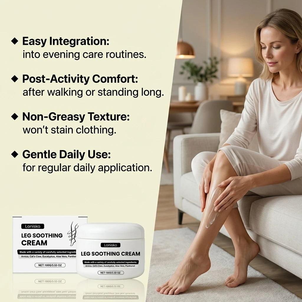 Daily Care Leg Soothing Cream for Muscle Relaxation and Comfort