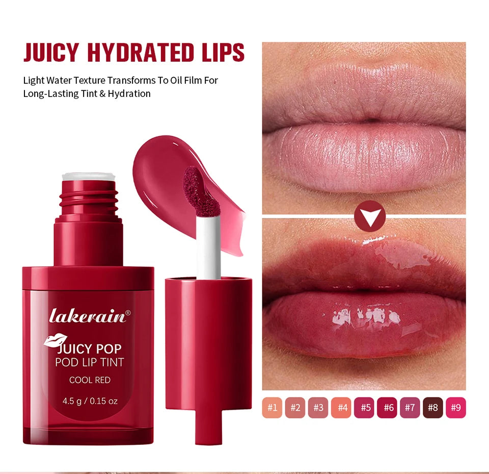 Daily Makeup Juicy Pop Pod Lip Tint Gloss with High Shine Finish
