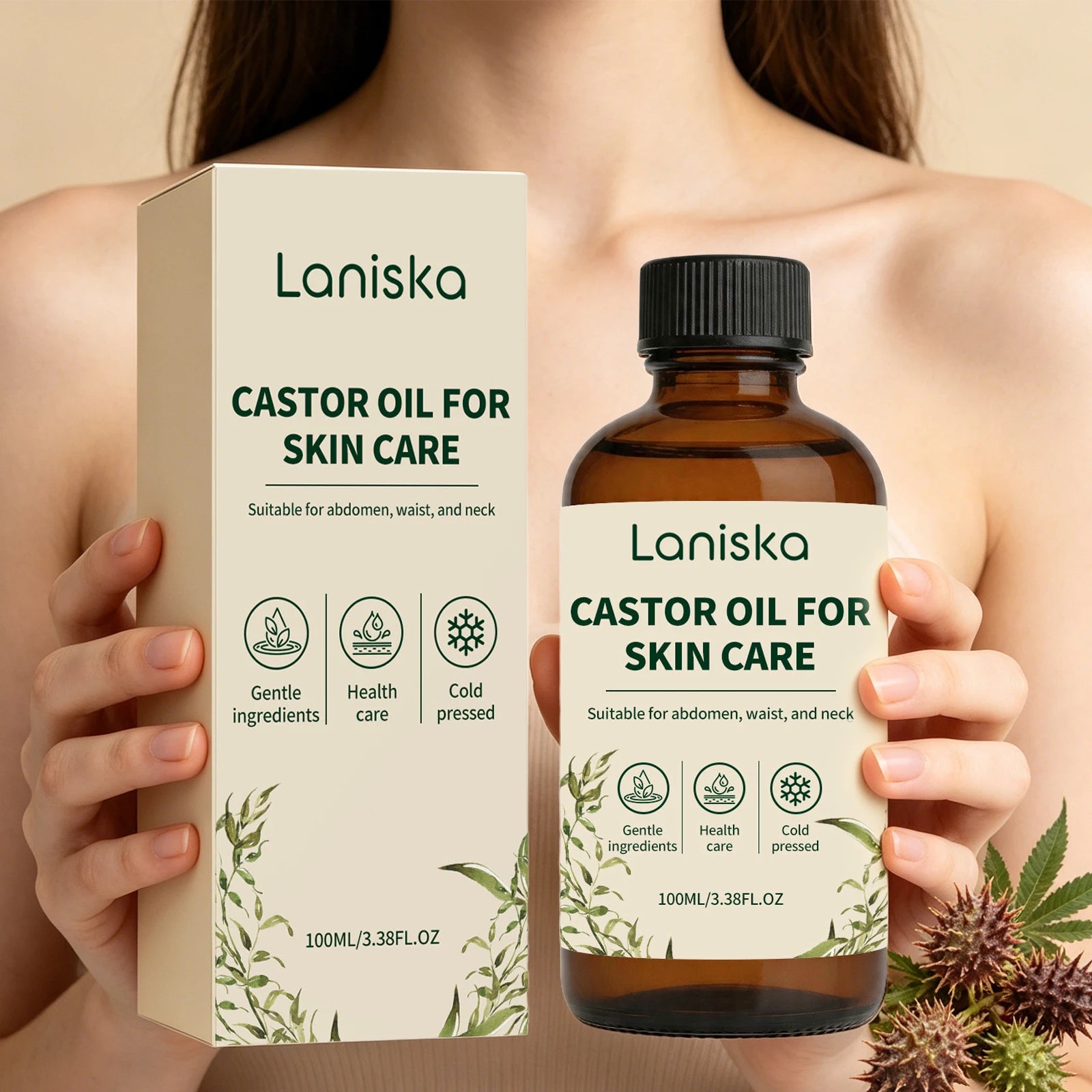 Abdomen and Neck Care Cold Pressed Castor Oil for Deep Hydration - 5