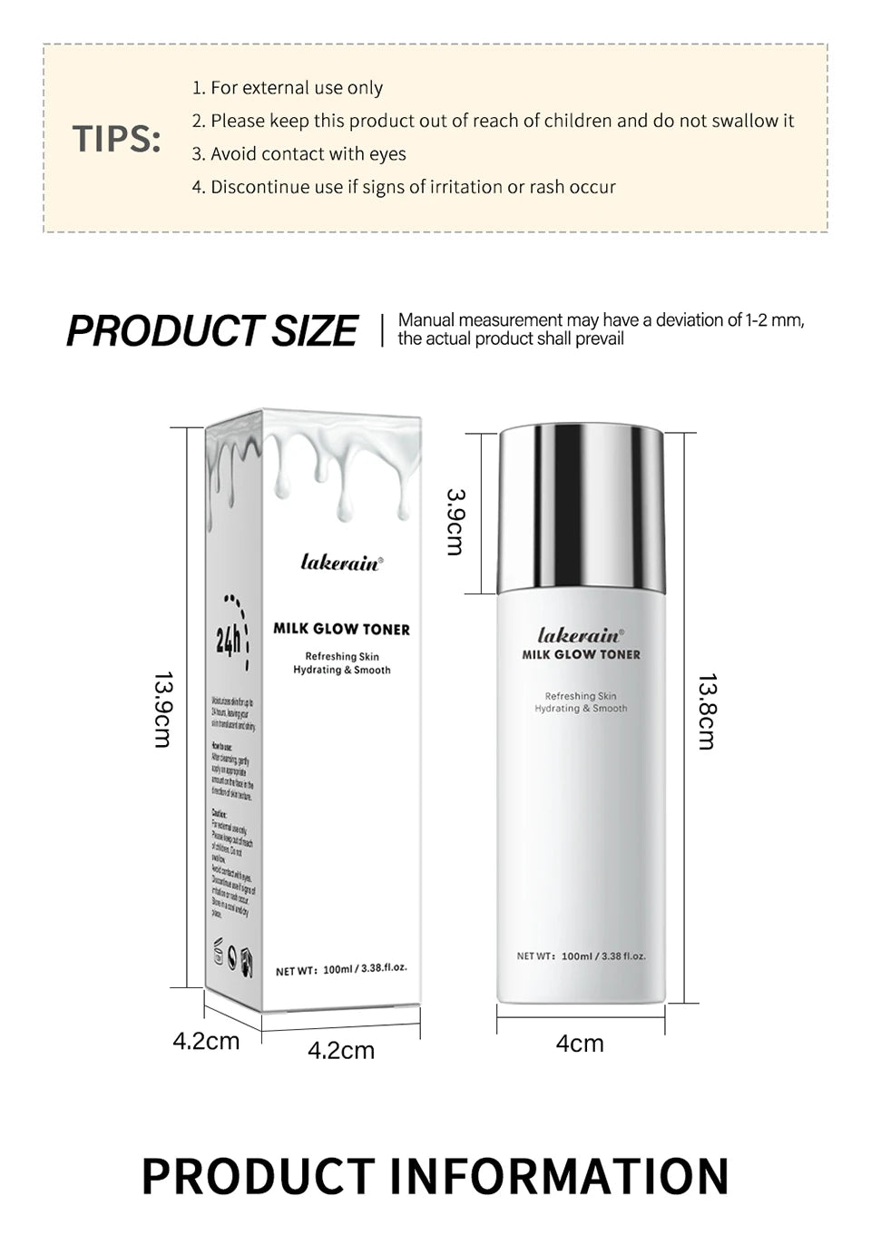 Daily Skin Care Milk Glow Toner for Dry And Tired Skin Hydration - 14