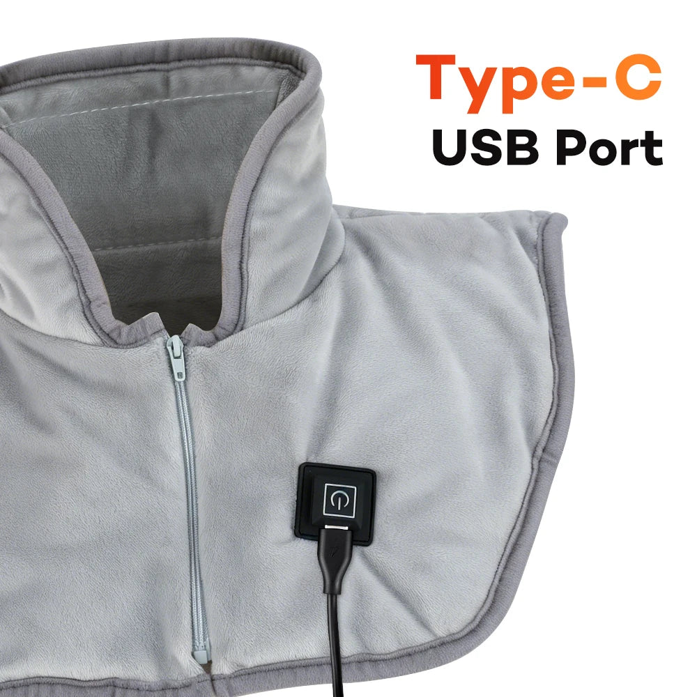 Winter Electric Heating Shoulder Neck Pad USB Heated Back Wrap Shawl - 15