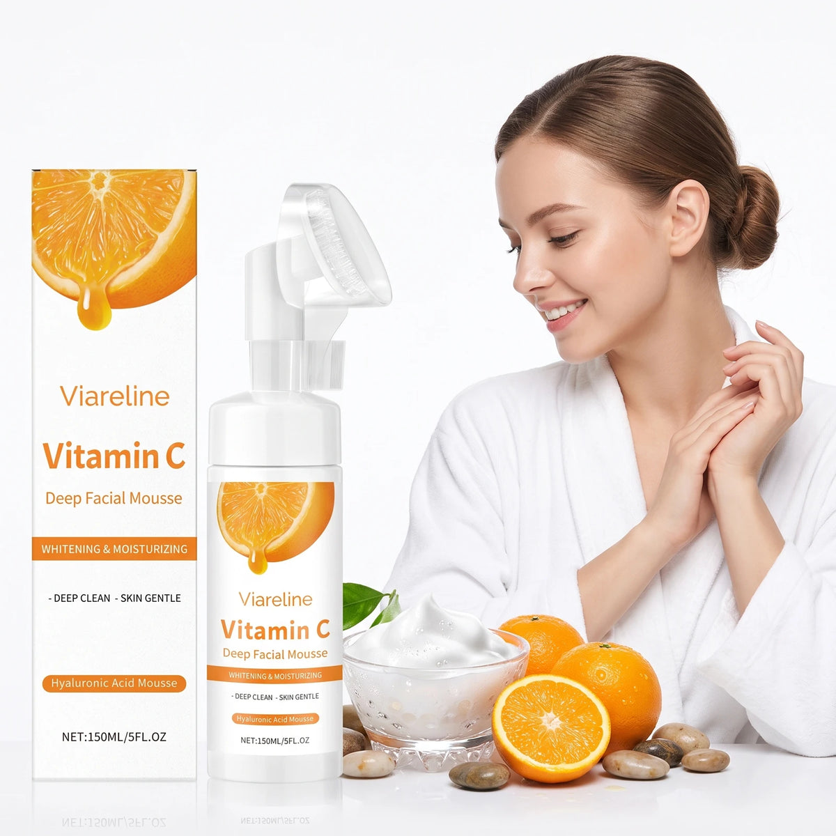 Daily skincare routine Vitamin C Facial Cleanser for deep cleansing pores