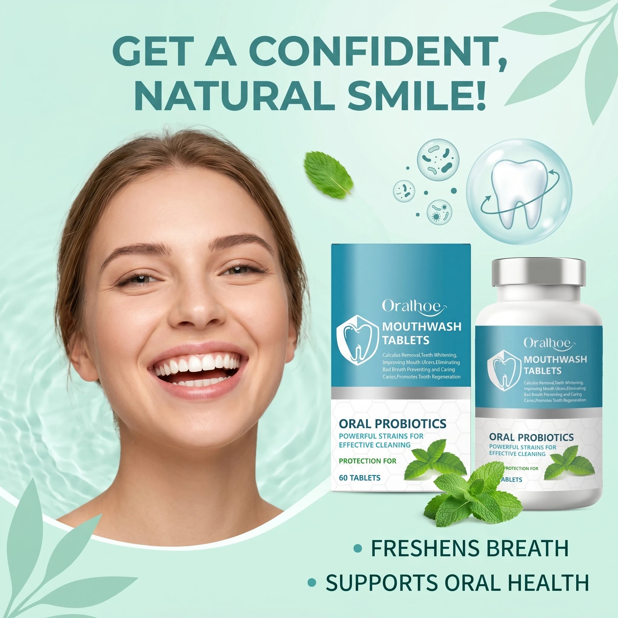 Daily Dental Care Mouthwash Tablets for Fresh Breath and Bright Smile - 3