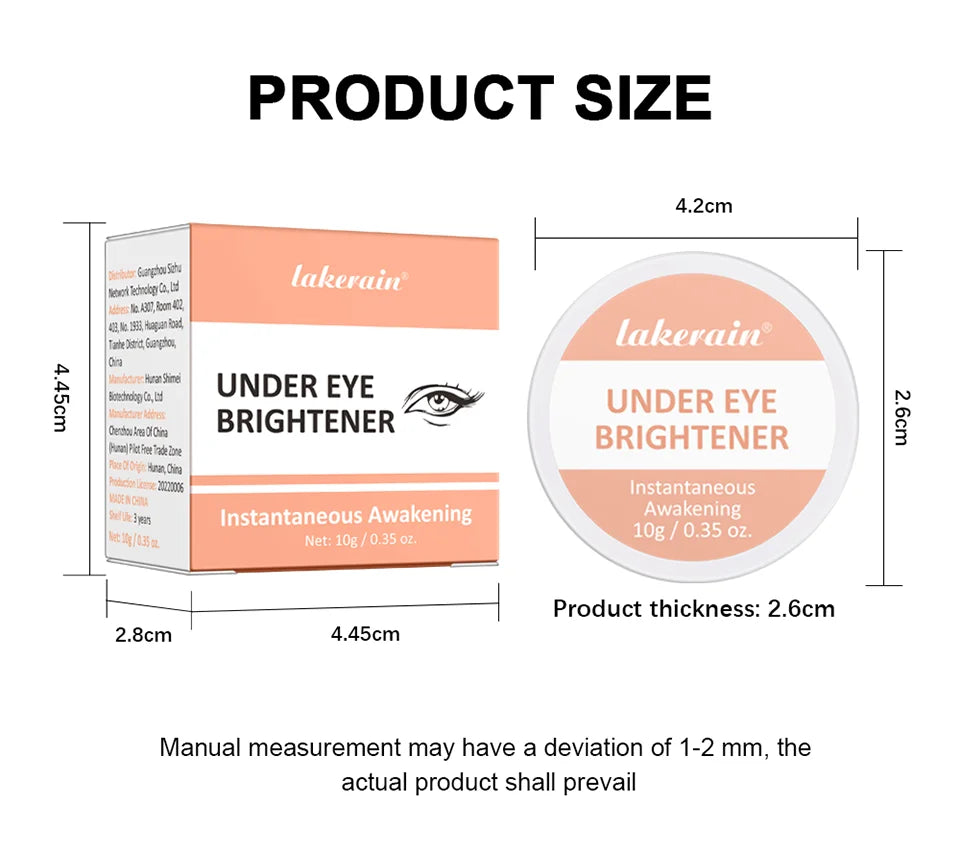 Under Eye Brightener Cream to Neutralize Dark Circles and Glow