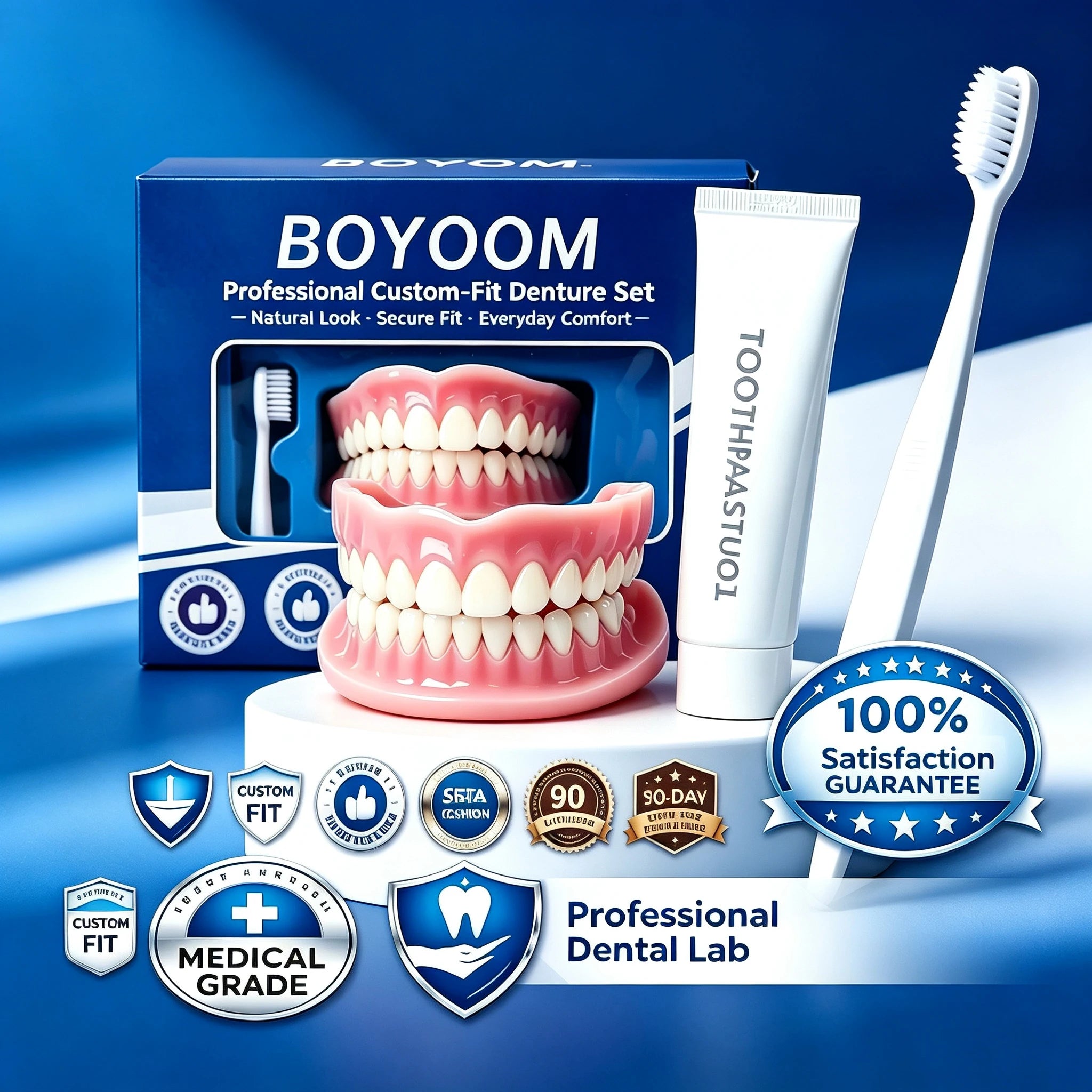 Daily Meals Silicone Simulation Teeth Upper And Lower Set For Smile - 3