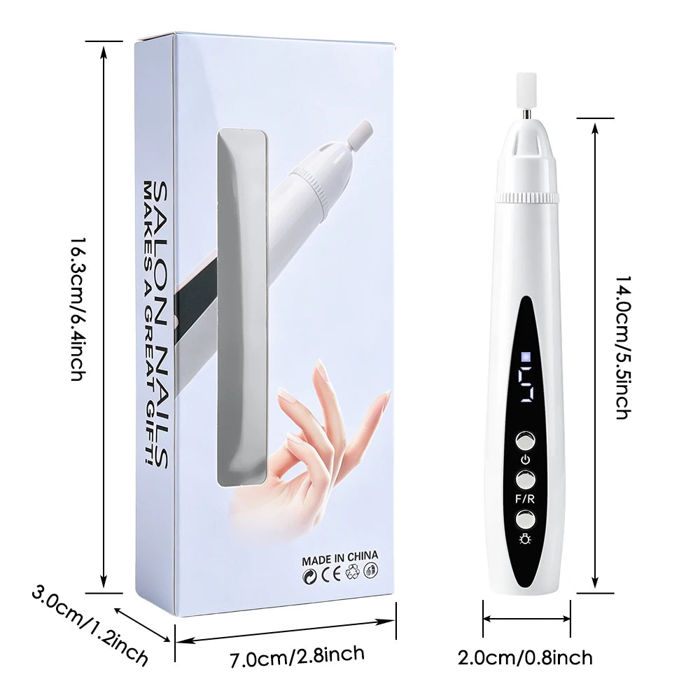Home salon electric nail drill and UV lamp for gel nails manicure care