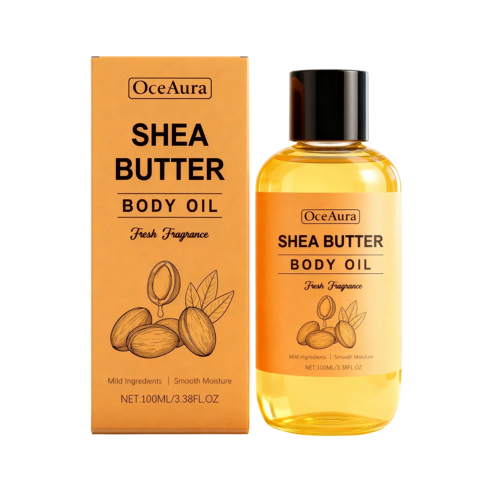Dry Skin Shea Butter Body Oil for Deep Nourishing and Fast Absorption - 20