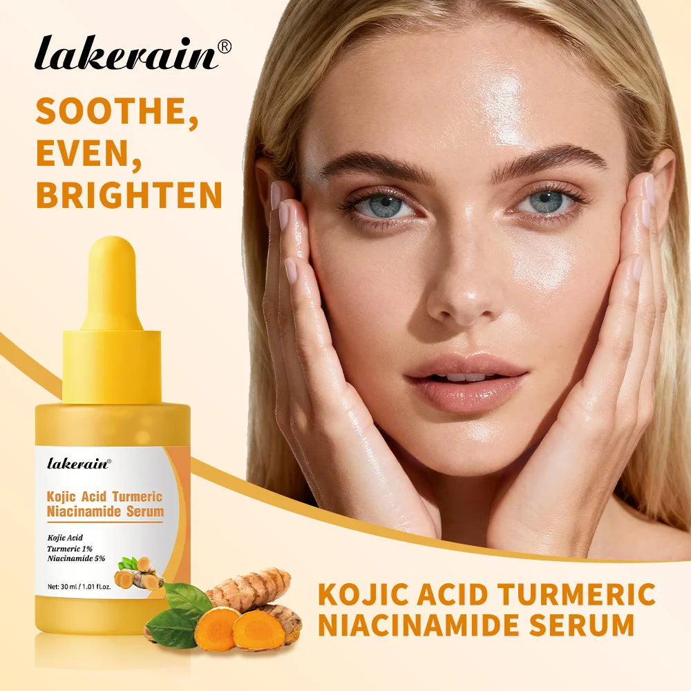 Face Skin Kojic Acid Turmeric Serum for Brightening and Hydration