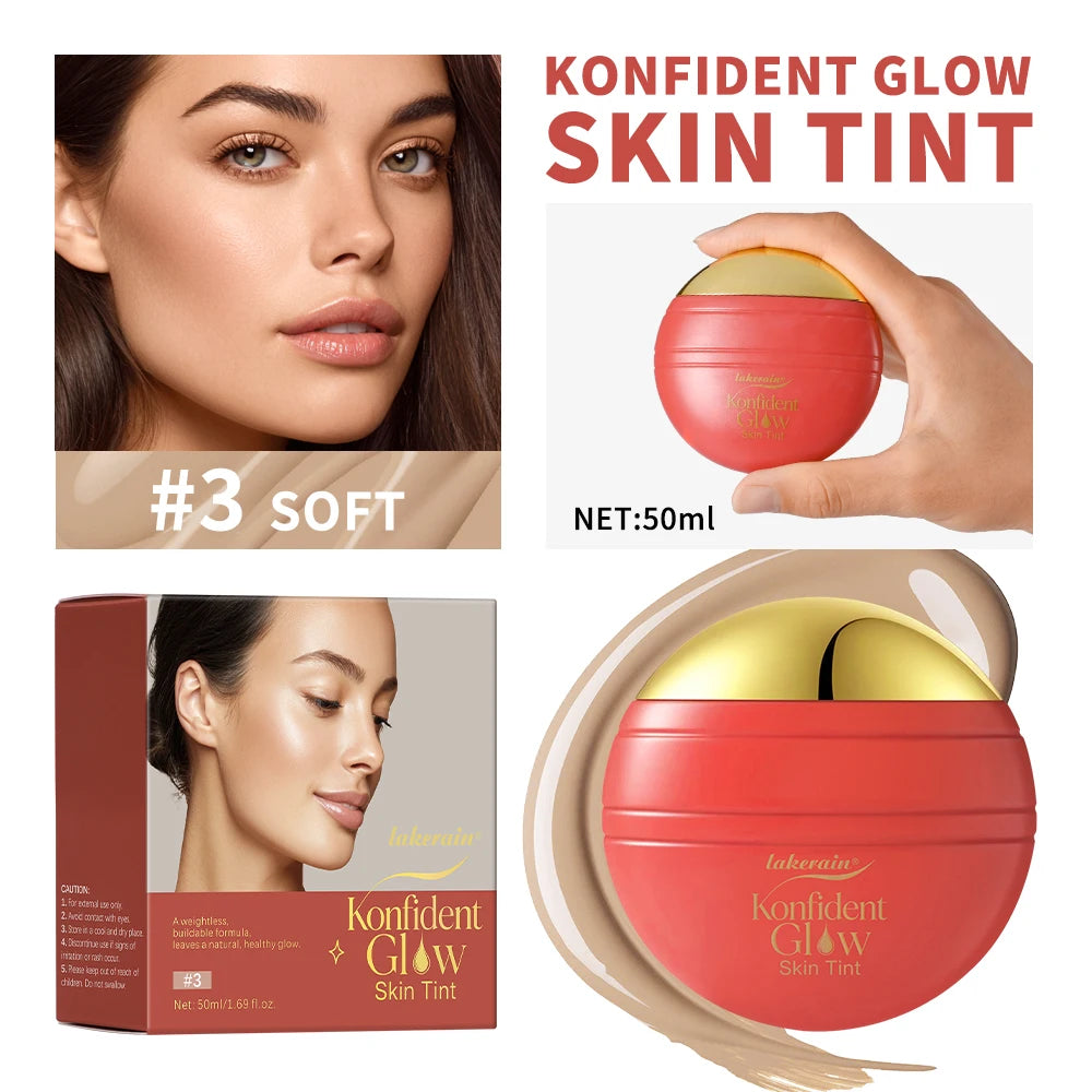 Daily Makeup Routine Hydrating Glow Skin Tint Foundation Light Coverage
