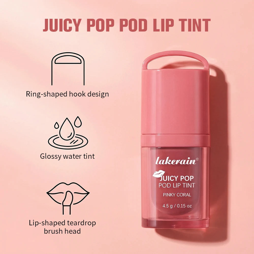 Daily Makeup Juicy Pop Pod Lip Tint Gloss with High Shine Finish