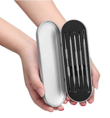 Bathroom mirror skin care 5PCS Blackhead Removal Kit for deep facial cleaning