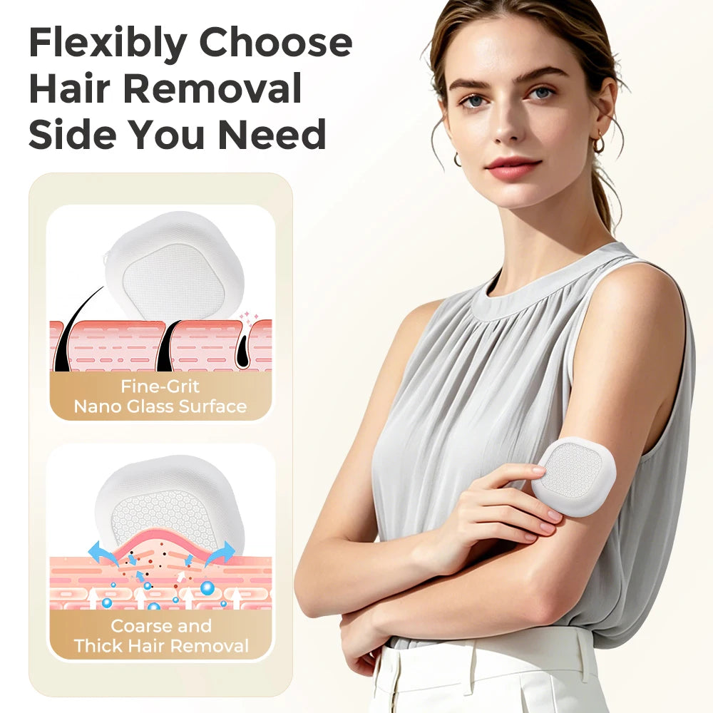 Personal Care Double-Sided Nano Glass Hair Remover and Exfoliator Tool