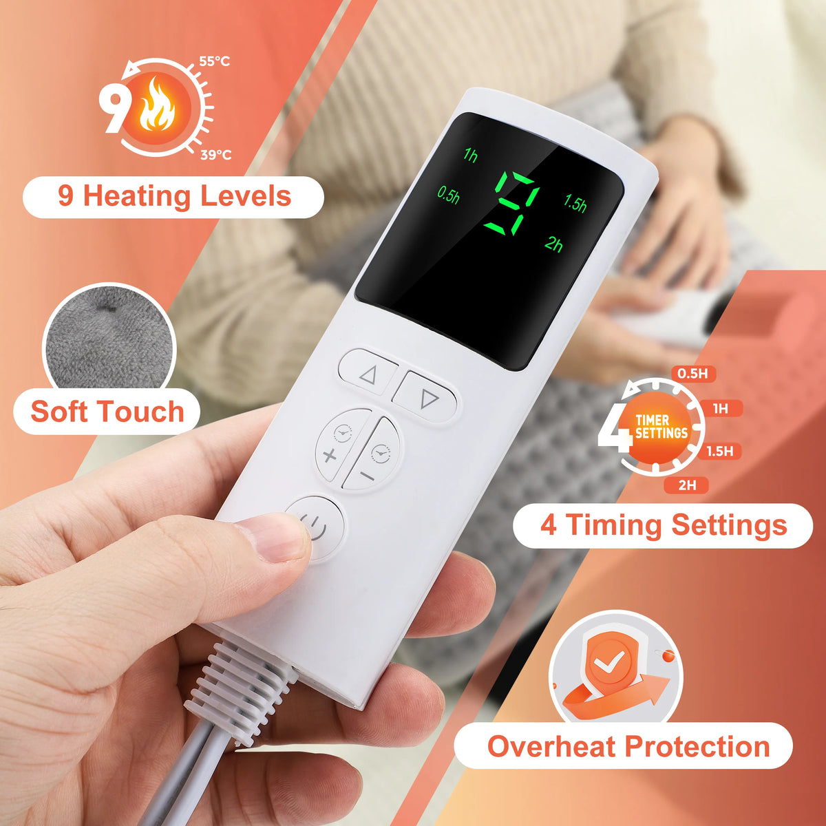 Office And Home Electric Heating Waist Belt For Soothing Lumbar Warmth