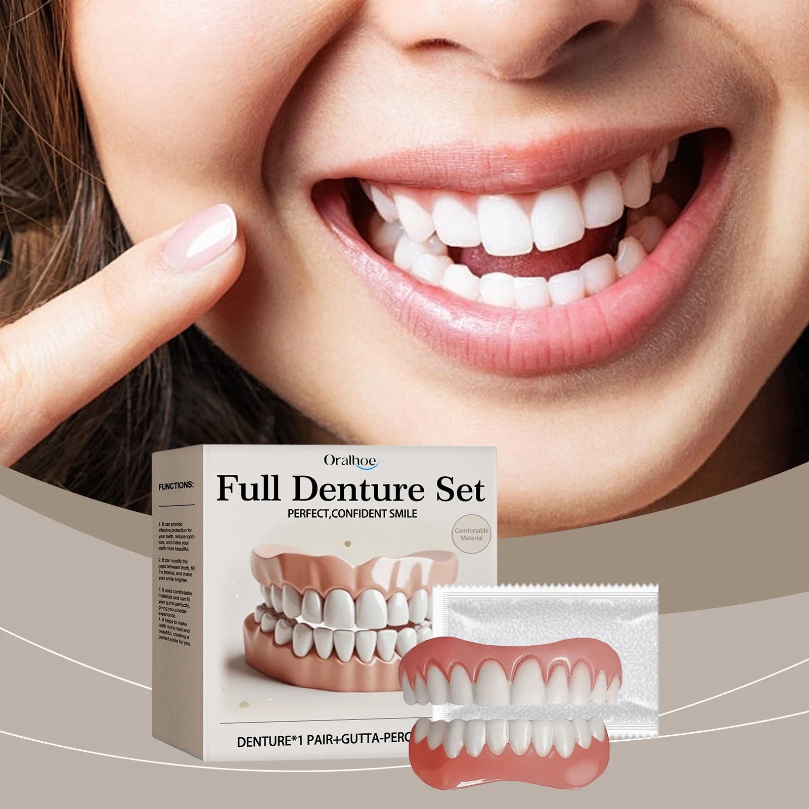 Bright Smile Denture Set for Restoring Missing Teeth and Brighter Smiles - 9
