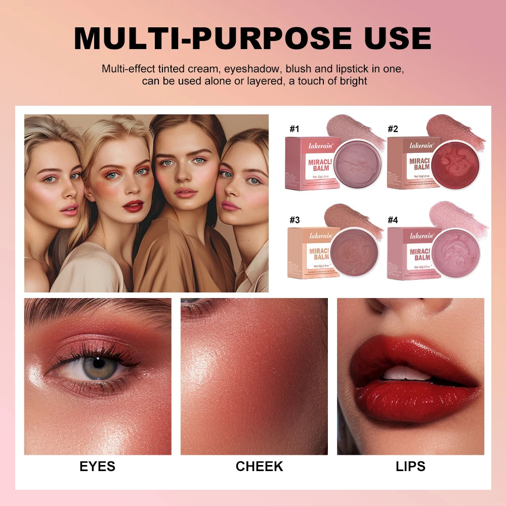 Daily Makeup Miracle Balm Multi Purpose Cream Blush And Lipstick Tint