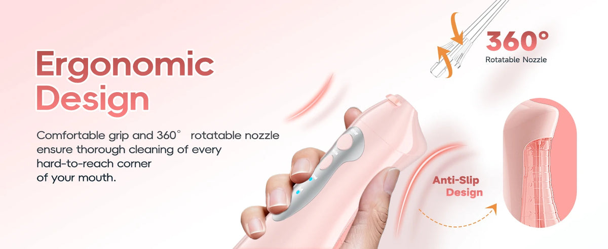 Bathroom Oral Care Water Flosser with Rechargeable Battery and 300ML Tank