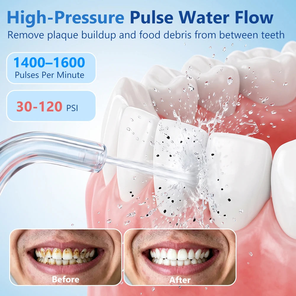 Bathroom Oral Care Electric Water Flosser with 4 Modes and 300ml Tank