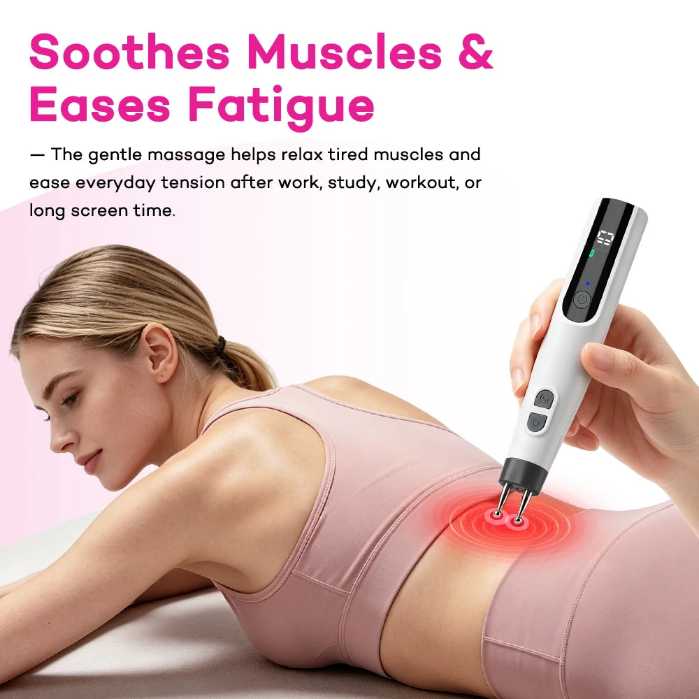 At Home Electric Double Head Massage Pen for Neck Back Relaxation - 4