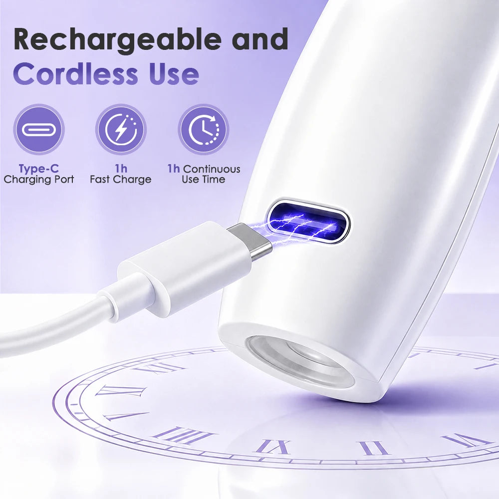 Home salon electric nail drill and UV lamp for gel nails manicure care - 12