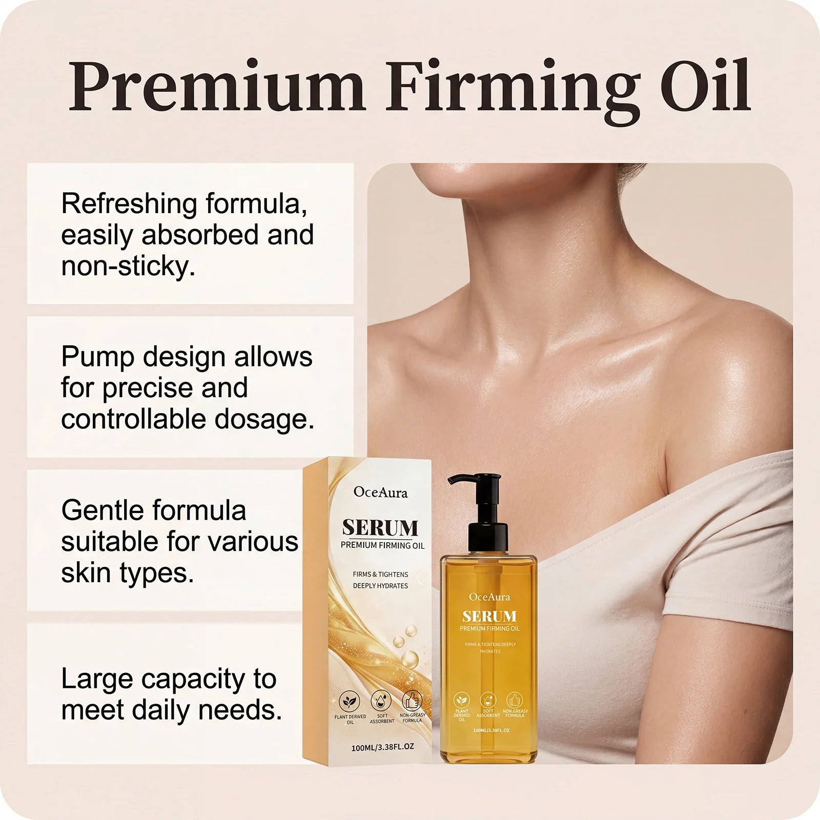 Daily Body Spa Care Firming Serum Oil for Smooth Skin Elasticity - 8