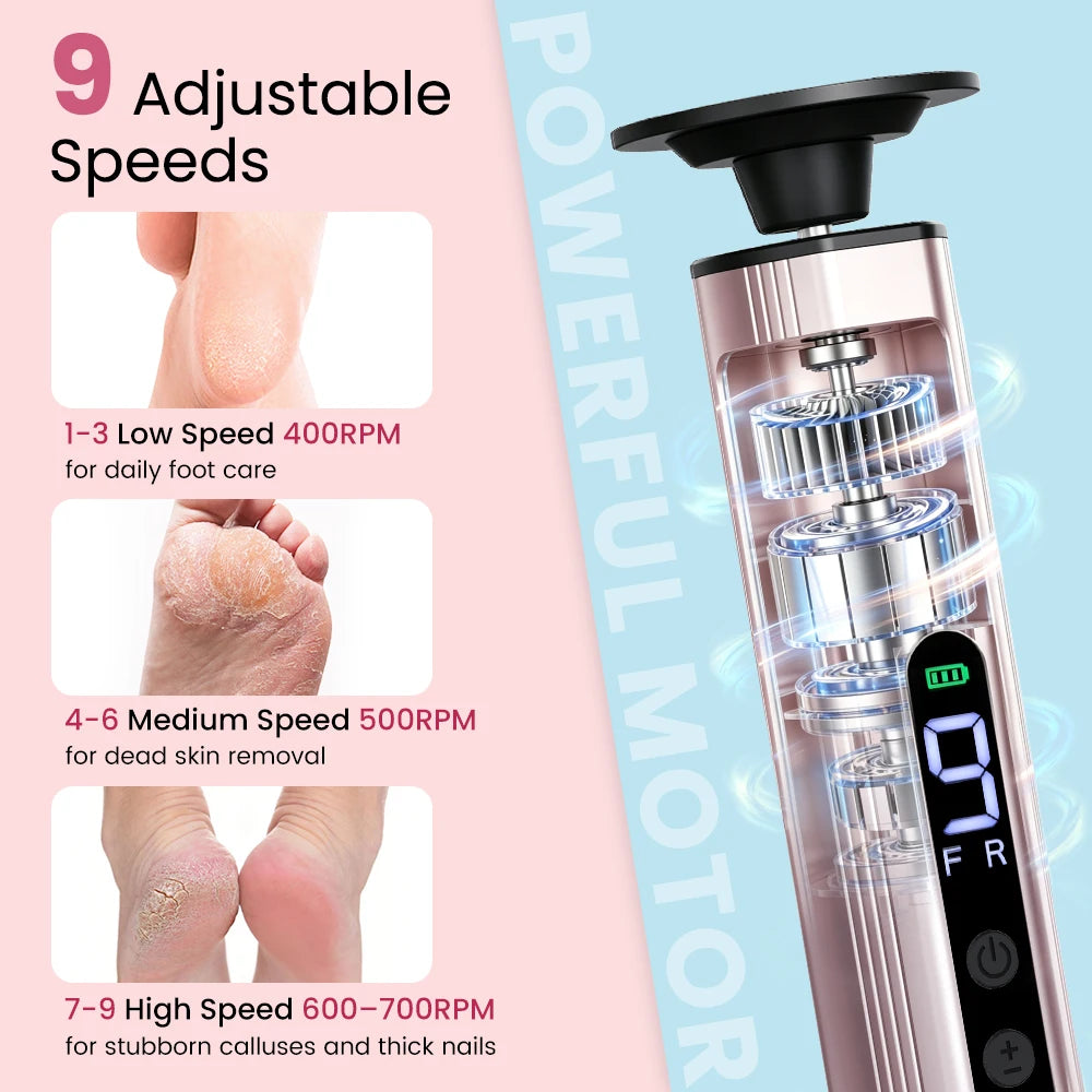 At Home Heel Care Electric Foot File Callus Remover for Smooth Feet - 4