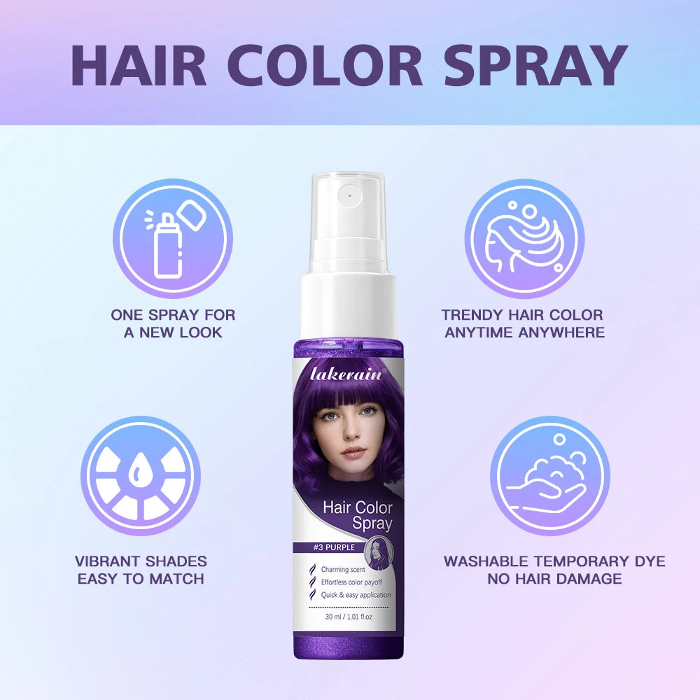 Party hair color spray for temporary vibrant styling and fun looks