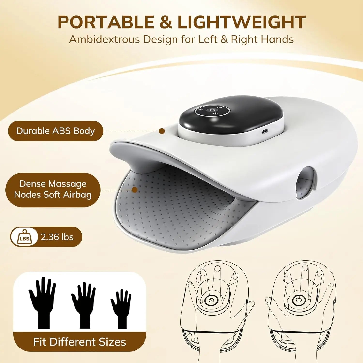 At Home Hand Massager Machine for Deep Palm Kneading and Finger Stretching - 4